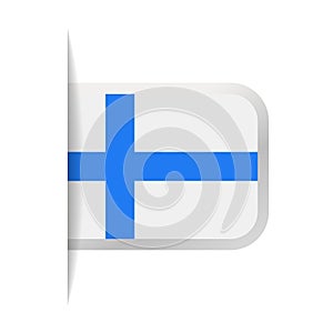 Finland Flag Vector Bookmark Icon