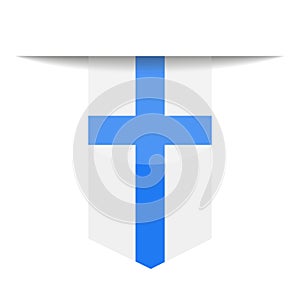 Finland Flag Vector Bookmark Icon