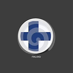 Finland flag vector circle shape