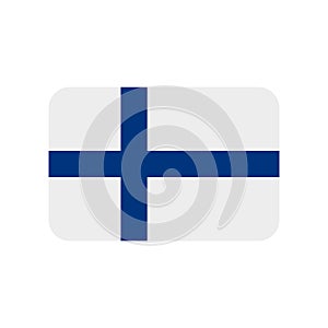 Finland flag vector icon on white background