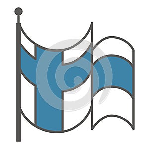 Finland flag. Vector illustration.