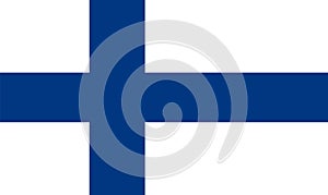 Finland flag vector illustration isolated.