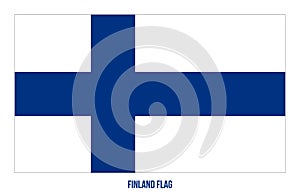 Finland Flag Vector Illustration on White Background. Finland National Flag