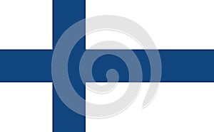 Finland flag vector isolated. Country in Northern Europe