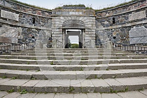 Finland heritage landmark. Suomenlinna fortress. Kings door dock