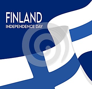 Finland Independence Day with blue background