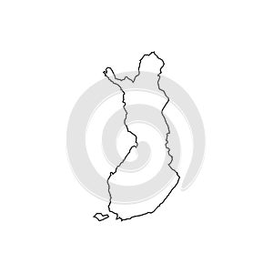 Finland map silhouette