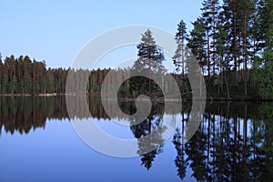 Finland: Night by a lake