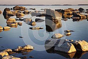 Finland: Rocky shoreline photo