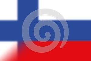 Finland and Russia. Finland flag and Russia flag. Concept of negotiations, help, association of countries, political and economic