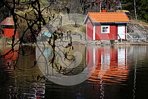 Finland: Sauna by a calm lake