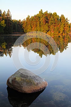 Finland: Summer morning at lake