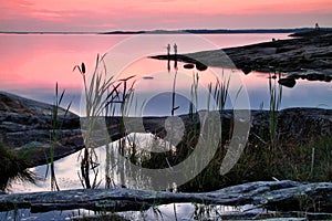 Finland: Summer night by the Baltic sea