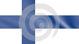 Finland Waving Flag in the wind, 3D Finland Flag Waving Animation 4K Footage