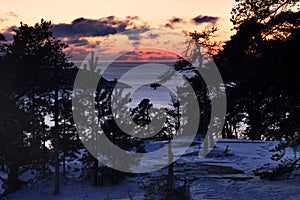 Finland: Winter sunset