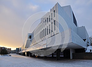 Finlandia hall. Modern architecture, Helsinki, Finland.