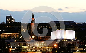 Finlandia hall at night