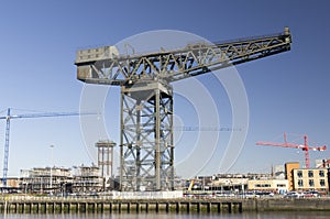 Finnieston crane Glasgow landmark on River Clyde
