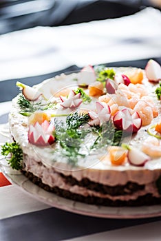 Finnish islander sandwich cake