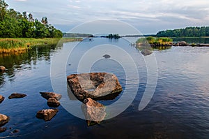 Finnish landscape on the lake