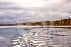 Finnish landscape with lake