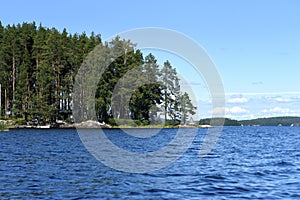 Finnish summer lake landscape in Kuopio, Finland photo