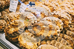 Finnish Traditional Pasties Or Pirogs - Karelian Pasties, Karelian Pies Or Karelian Pirogs From Region Of Karelia