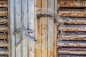 Finnish wooden loghouse Background