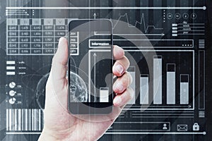 Fintech and analytics concept