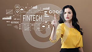 Fintech with business woman