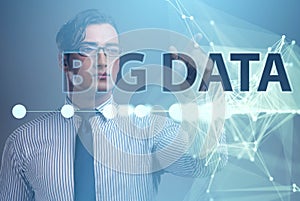 Fintech financial big data concept with analyst