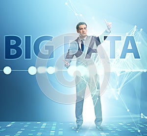 Fintech financial big data concept with analyst