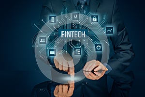 Fintech and financial technology concept