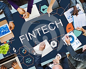 Fintech Investment Financial Internet Technology Concept photo