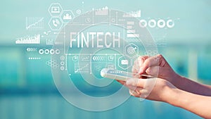 Fintech with smartphone