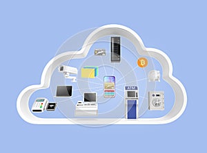 Fintech technology concept