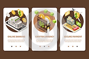 Fintech Vertical Banners Set