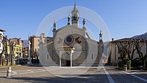 Fiorano al Serio, Bergamo, Italy. The facade of the  church of Saint Giorgio