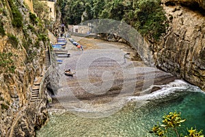 Fiord of Furore,italian fishing village of Amalfi coast