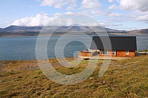 Fiord in Iceland photo