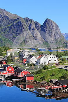 Fiords and mountains of Reine in Lofoten