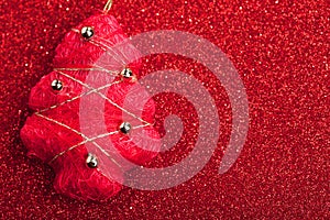 Fir-tree on abstract background