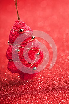 Fir-tree on abstract background