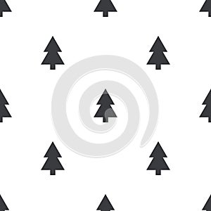 Fir tree pattern. Vector seamless pattern, Fir texture. Tree background. Winter ornament. Wrap design
