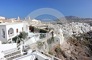 Fira on Santorini Island. The Cyclades, Greece.