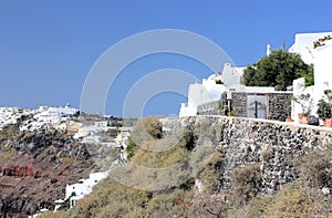 Fira on Santorini Island. The Cyclades, Greece.