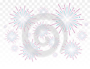 Fireworks vector illustration.