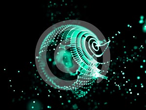 Fire abstact blue background . Explosion color 3D illustration