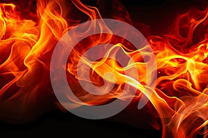 Fire abstract background with flames and copyspace