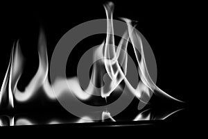 Fire Abstract, Black and White Tone